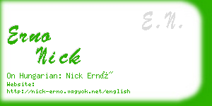 erno nick business card